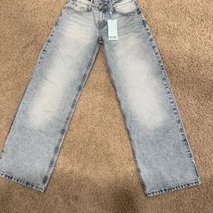 REVICE Women's Straight Leg Light Blue Jeans